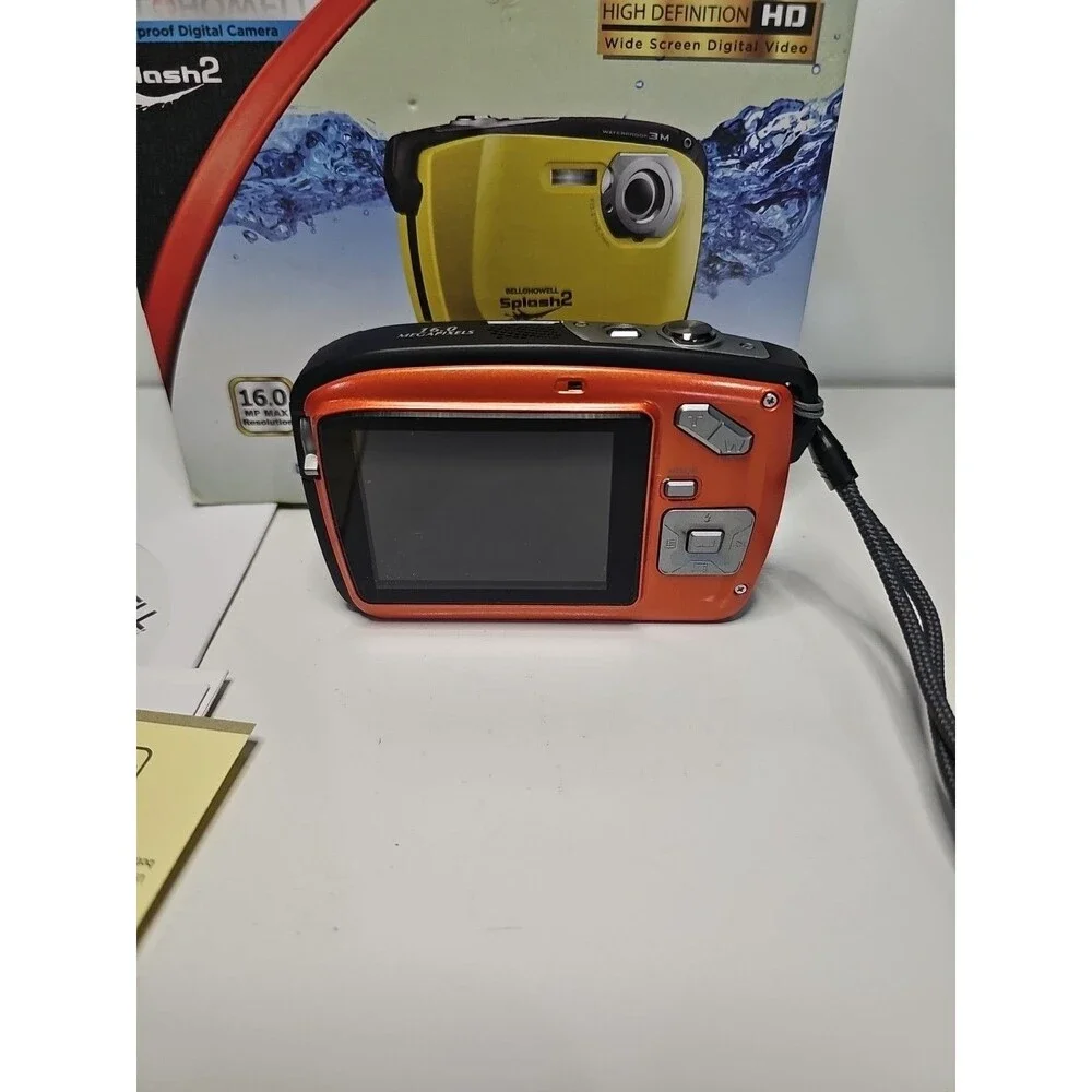 Bell+Howell Splash WP16-O Waterproof digital camera - Orange Tested Working
